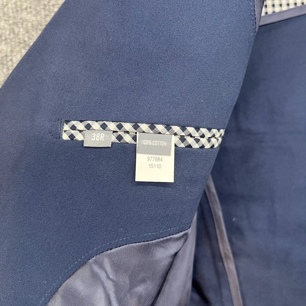 Bonobos Blazer Men's 38R Blue Cotton Slim Fit Unlined Preppy